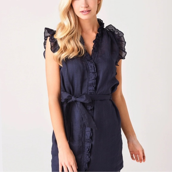 Frame Black Ruffle Dress - Picture 1 of 7